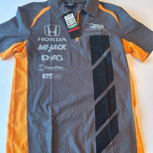 Champion Gray and Orange Racing Polo with Honda Logos